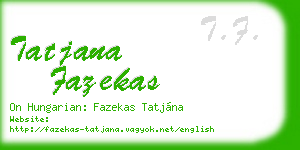 tatjana fazekas business card